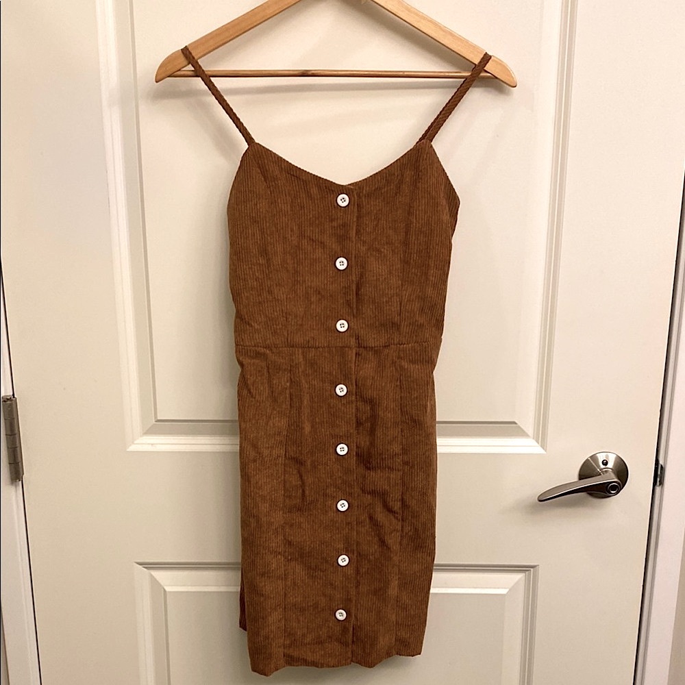 Corduroy Button-Down Dress - Size S